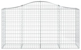 3 db íves horganyzott vas gabion kosár 200 x 50 x 100/120 cm
