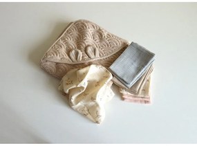 Bézs bio pamut kapucnis gyerek törölköző 80x80 cm Almond – Cam Cam Copenhagen