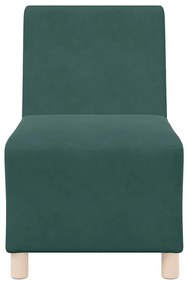 sötétzöld bársony kanapéfotel 55 cm