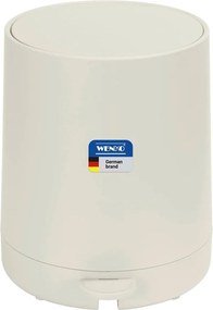 Krémszínű műanyag pedálos szemetes 5 l Fablo – Wenko