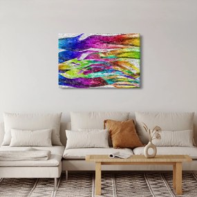 Kép - Téglafal színes lángokkal (90x60 cm)