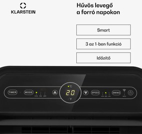 Klarstein Metrobreeze New York Smart 12k, mobil klíma, 12000 BTU / 3,5 kW, A energiaosztály, távirányító