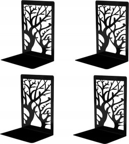 Könyvtámasz Csúszásgátló Fém Fekete Könyvtámasz Állvány 4 Db