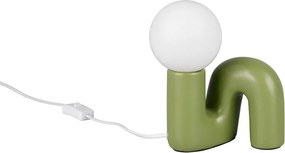 Zöld kerámia asztali lámpa (magasság 21,5 cm) Quinn – Reality