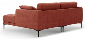 Téglavörös sarokkanapé (jobb oldali-heverő résszel) Bemy – Micadoni
