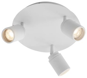 Modern fürdőszobai spotlámpa fehér 3-lámpás IP44 - Ducha