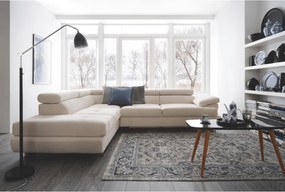 Ülőgarnitúra, világos szürke, szövet, balos, BUTON P