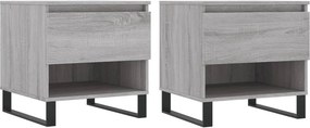 vidaXL 2 db szürke sonoma szerelt fa dohányzóasztal 50 x 46 x 50 cm