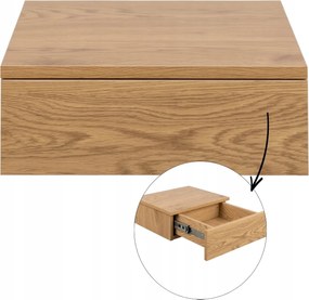 Fali Akasztós Éjjeliszekrény Fiókkal bézs éjjeli asztal hálószobába