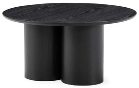 Fekete kerek dohányzóasztal ø 80 cm Lua – MOME