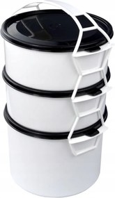 3 db kombinált ételtároló edény 2x 1,2L 1,5L étkészlet