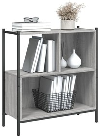 szürke sonoma színű szerelt fa könyvespolc 72 x 28 x 77,5 cm