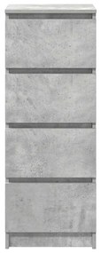 betonszürke szerelt fa tálalószekrény 37,5x35x99 cm