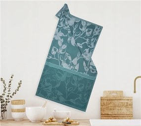 Konyhai törlőkendő 50x70 Borneo zöld fehér levelek Exclusive Greno