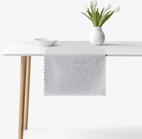Goldea ünnepi teflonos asztali futó - szürke nagy ornamentekkel ékesített 35x180 cm