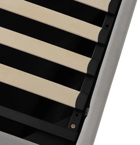 Łóżko 140x200 MARSYLIA Welurowe Kremowe Z Pojemnikiem