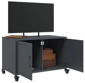 antracitszürke acél TV-szekrény 68 x 39 x 43,5 cm
