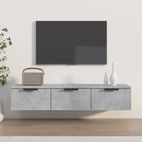 betonszürke szerelt fa faliszekrény 102 x 30 x 20 cm