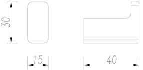 OMNIRES NL80110BL - Fali kampó NELSON matt fekete