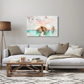 Kép - Maldív-szigetek, fa móló (90x60 cm)