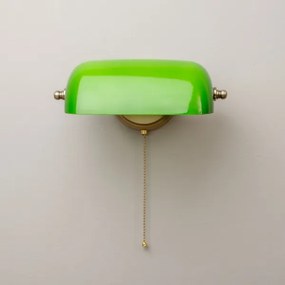 Brilagi - BANK OFFICE fali lámpa 1xE27/60W/230V sárgaréz/zöld