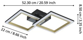 Eglo 901225-LED Dimmelhető mennyezeti lámpa CALLIERA LED/18,4W/230V fekete/arany