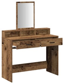 Sminkasztal Fiókokkal Régi Fa 100x41x140 cm