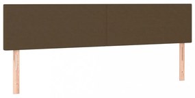sötétbarna szövet rugós ágy matraccal 200 x 200 cm