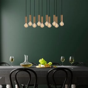 TEMPO kábelcsillár 10x E27/40W/230V, arany