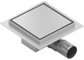 Mexen Flat-Q M13 padlószintbe süllyesztett négyzetes vízelvezető 12 x 12 cm, inox - 1010012