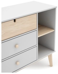 Fehér alacsony gyerek komód 90x40 cm Estefania – Marckeric
