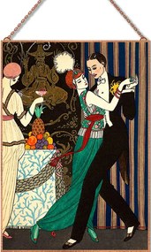 George Barbier - La-Danse üvegkép, falikép
