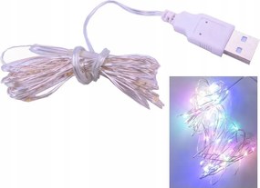 100 LED-es fényfüzér, 10 méter, színkeverék, Usb