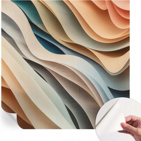 Mosható öntapadós fotótapéta étkezőbe Hullámzó formák 250x250 cm