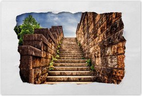 Poszterek 60x40 Kőlépcső fal