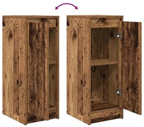 antik fa színű szerelt fa tálalószekrény 29,5x34x76 cm