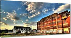 Festmények 180x90 Felhők az épületek felett