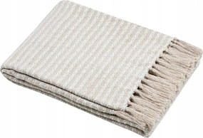 Pamut Takaró Rojtokkal Bézs Csíkos 125 x 150 CM Beltéri