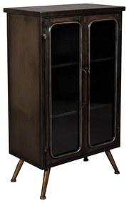 Fekete fém tálalószekrény 60x100x35 cm Denza – Dutchbone