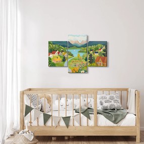 Kép - Falu a hegyekben (90x60 cm)