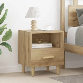 Éjjeliszekrény 2 pcs kézműves tölgy 40 x 35 x 47.5 cm Faanyag