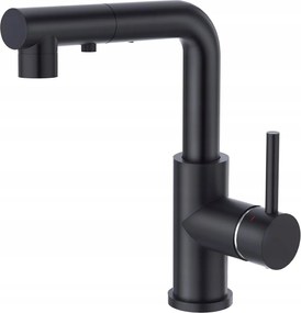 Crea Álló Konyhai Csaptelep Kivehető Kifolyócsővel, Fekete