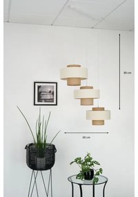 Brilagi - Dallas 3xE27/15W/230V függeszték barna/krém/fehér