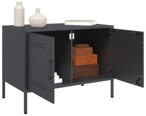 antracitszürke acél TV-szekrény 68 x 39 x 50,5 cm