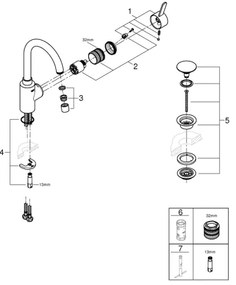 GROHE 23933001 - Mosdócsaptelep EUROSMART COSMOPOLITAN méret L króm