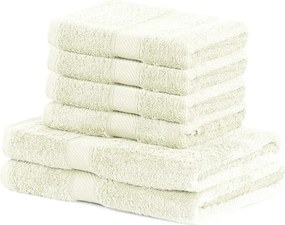 Bamby Ecru szett 2 db világosbézs fürdőlepedővel és 4 db törölközővel - DecoKing