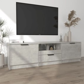 betonszürke szerelt fa TV-szekrény 140x35x40 cm