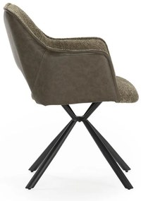 Zöld kárpitozott karfás étkezőfotel szett 2 db-os Mariel – Marckeric