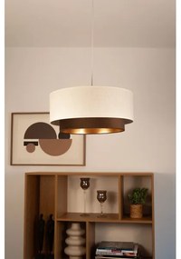 Kábeles csillár NATIA 1xE27/60W/230V fehér/barna