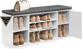 Cipősszekrény ülőfelülettel 104 x 30.5 x 48 cm Fehér